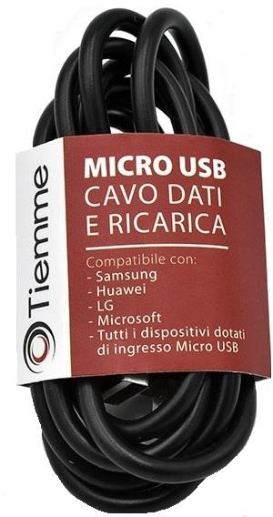 AREA Cavo dati micro-USB Tiemme nero